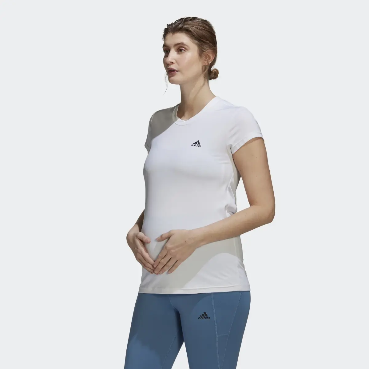 Adidas T-shirt Designed to Move Colorblock Sport (Maternité). 2