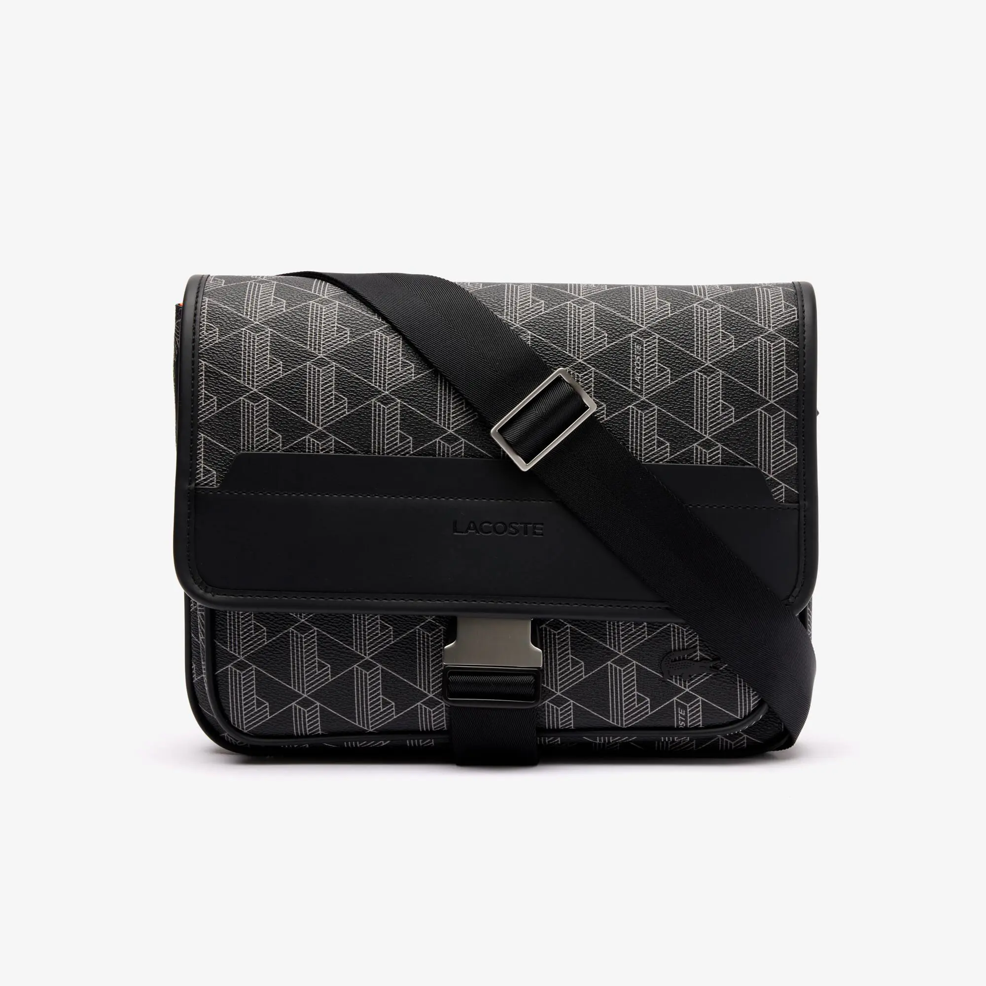 Lacoste The Blend Monogram Flap Close Large Purse. 1 Lacoste The Blend Monogram Flap Close Large Purse. 1
