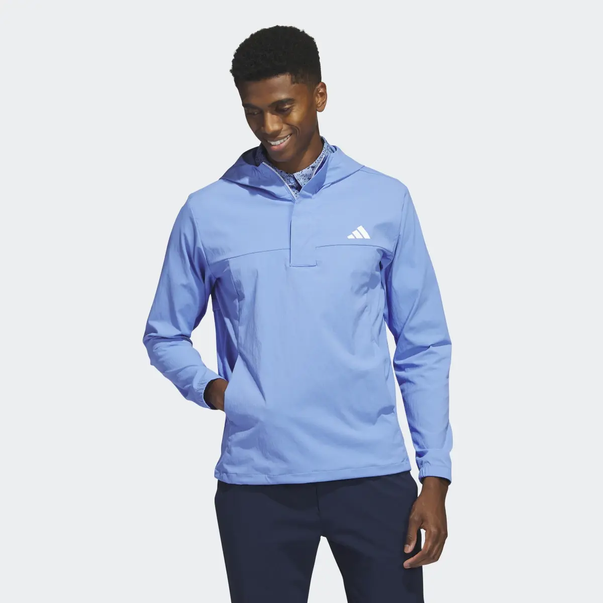 Adidas Sweat-shirt à capuche de golf à quart de zip en ripstop. 2