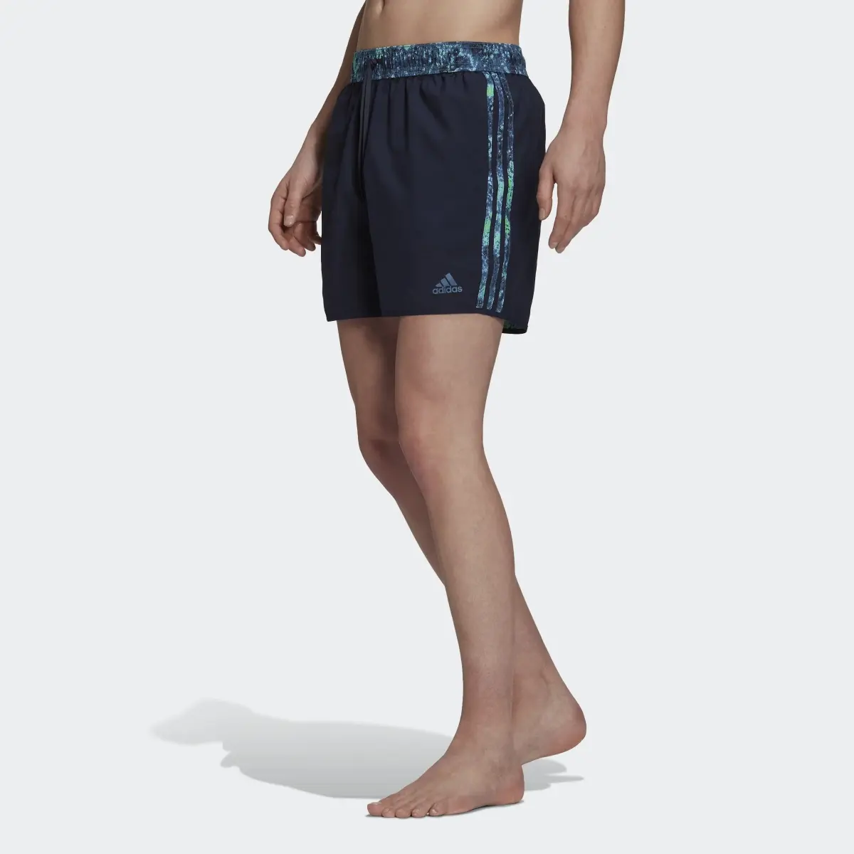 Adidas Short Length Melting Salt Reversible CLX Swim Shorts. 2