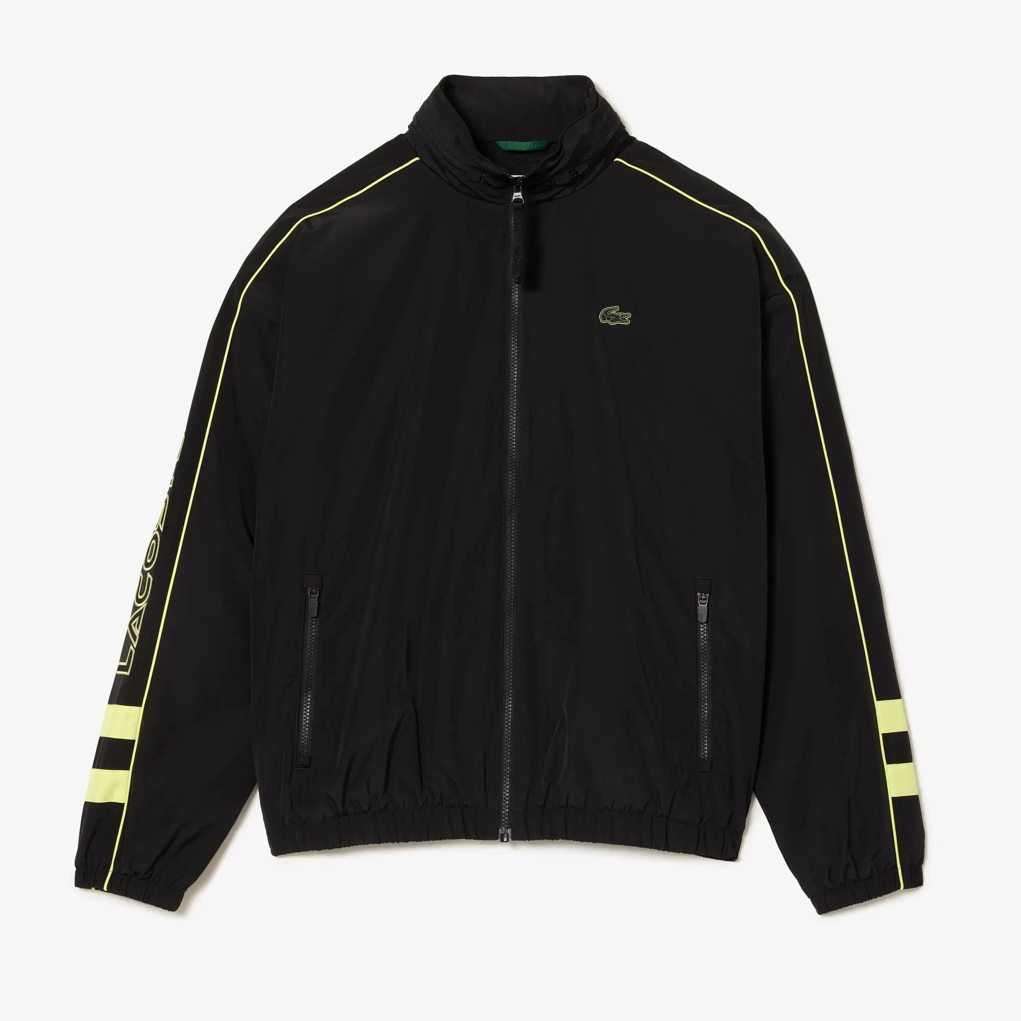 Lacoste Contrast Detail Water Resistant Zipped Taffeta Sportsuit Jacket. 2