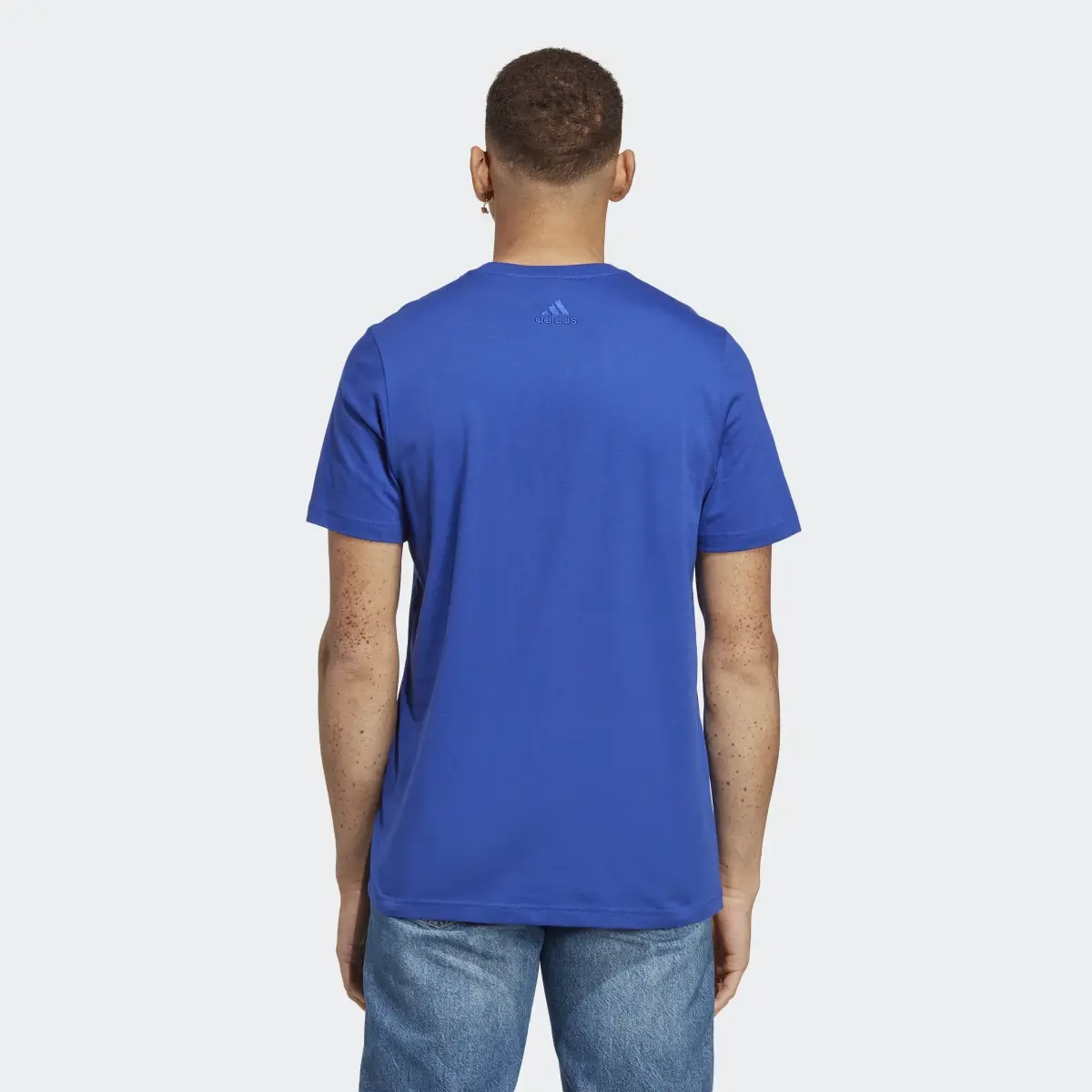 Adidas T-shirt avec logo brodé linéaire en jersey Essentials. 3