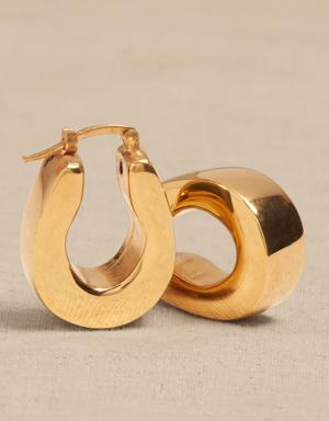 Ravena Horseshoe Hoop Earrings &#124 Aureus + Argent gold