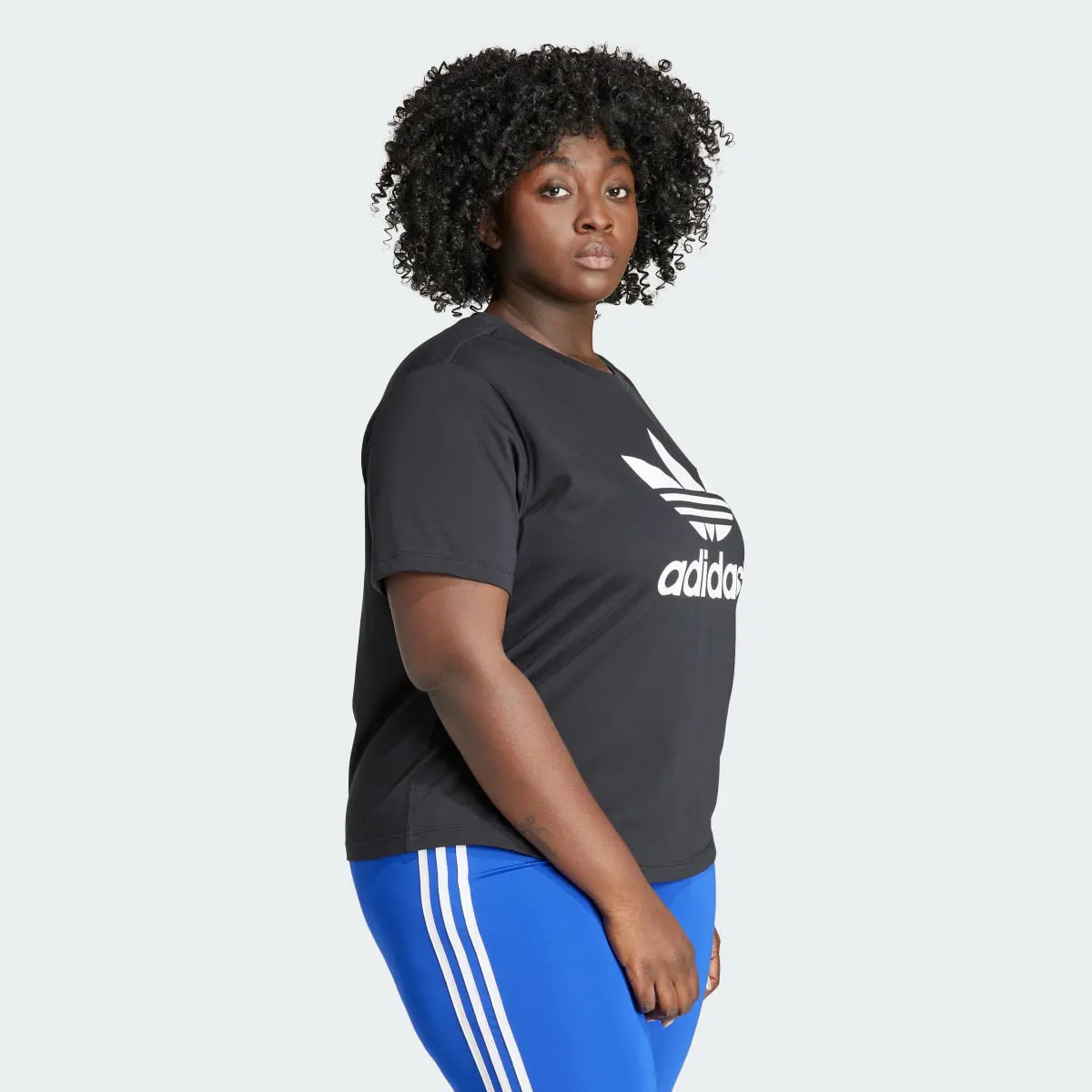 Adidas Adicolor Trefoil Boxy T-Shirt (Plus Size). 3