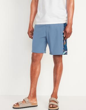 Built-In Flex Side-Stripe Board Shorts for Men -- 8-inch inseam blue