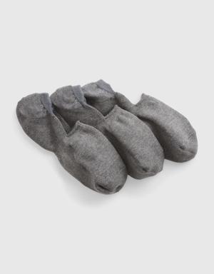 Gap No-Show Socks (3-Pack) gray