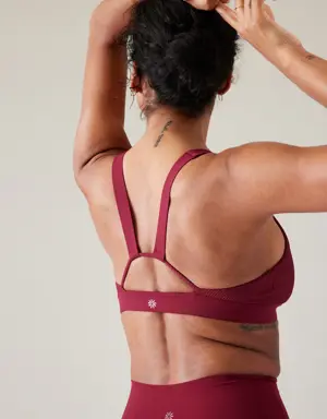 Athleta Exhale Rib Bra D-DD red