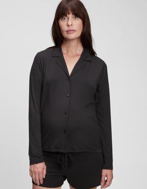 Maternity Modal PJ Shirt black