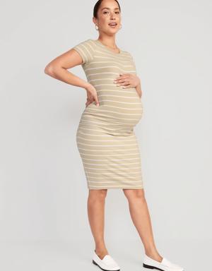 Maternity Jersey-Knit Bodycon Dress brown