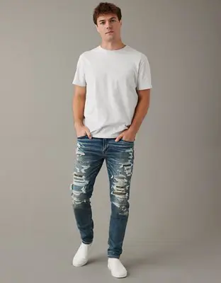 American Eagle AirFlex+ Patched Athletic Skinny Jean. 1