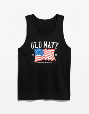 Matching "Old Navy" Flag Graphic Tank Top for Men black