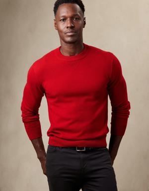 Banana Republic Riva Cashmere Crew-Neck Sweater red