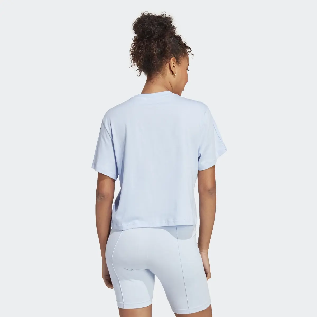 Adidas Essentials 3-Stripes Single Jersey Crop Top. 3