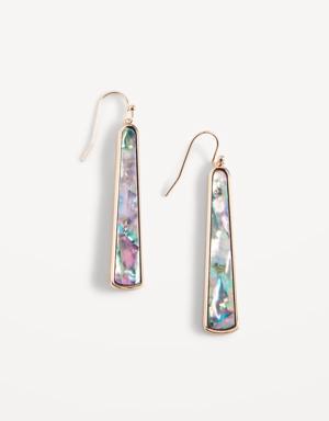 Gold-Plated Multicolor Geometric Dangling Earrings for Women gold