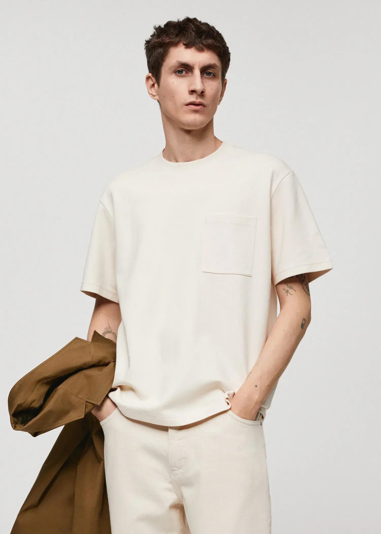 Mango Relaxed fit pocket t-shirt. 2