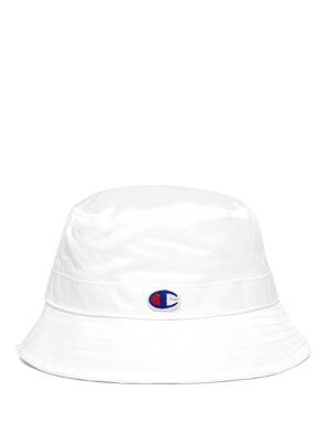 Beyaz Logolu Erkek Bucket Şapka