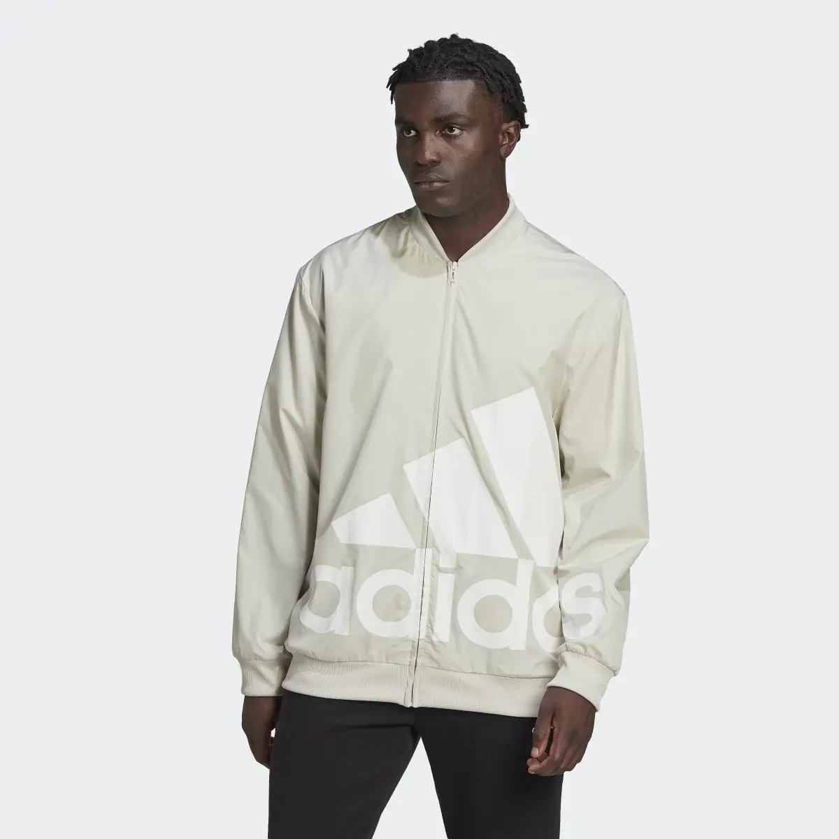 Adidas AEROREADY Essentials Giant Logo Woven Windbreaker. 2