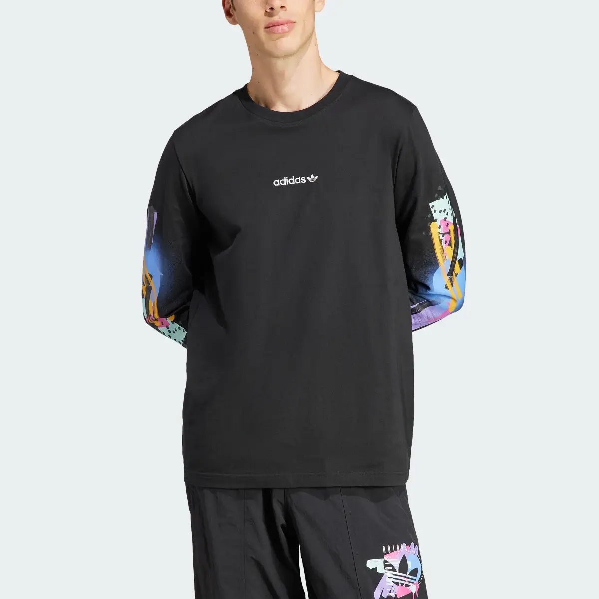 Adidas Retro Graphic Long Sleeve Tee. 1