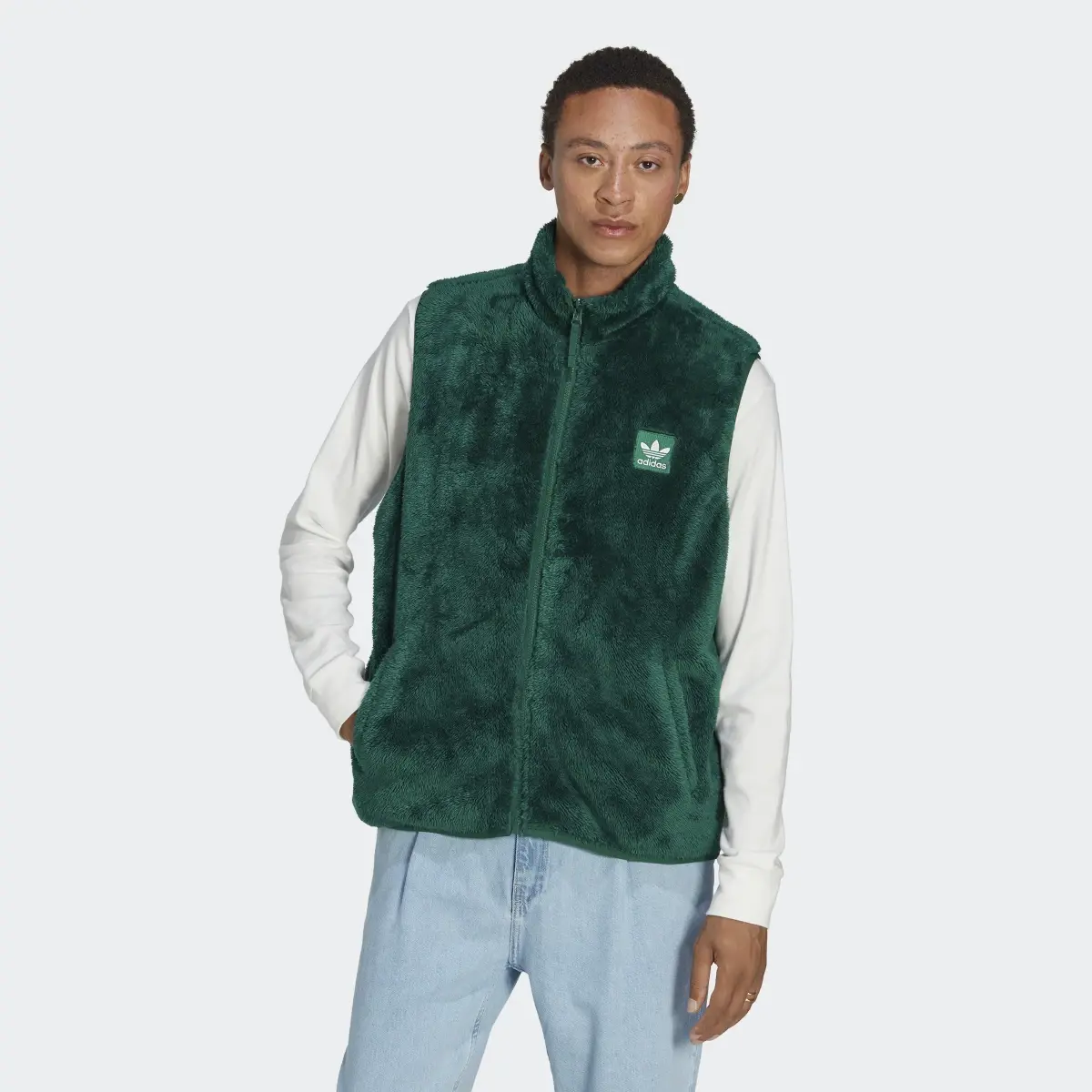 Adidas Essentials+ Fluffy Fleece Reversible Vest. 2