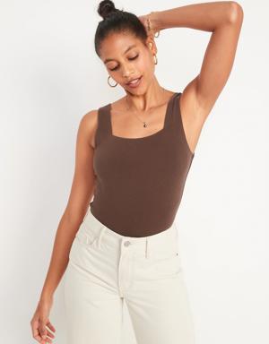 Old Navy Square-Neck Tank Top Bodysuit red