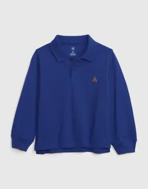Gap Toddler Organic Cotton Pique Polo Shirt blue