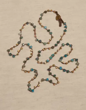 Blue Apatite Knotted Necklace &#124 Aureus + Argent blue