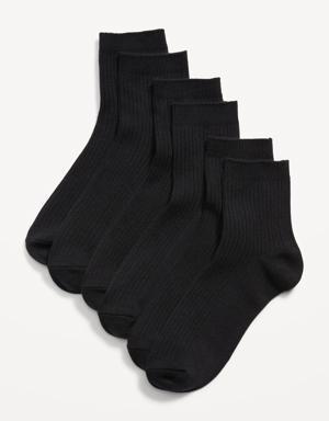 Quarter Crew Socks 3-Pack for Women black