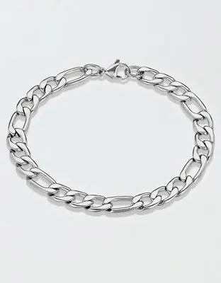 American Eagle West Coast Jewelry Stainless Steel 8mm Figaro Chain Bracelet. 1