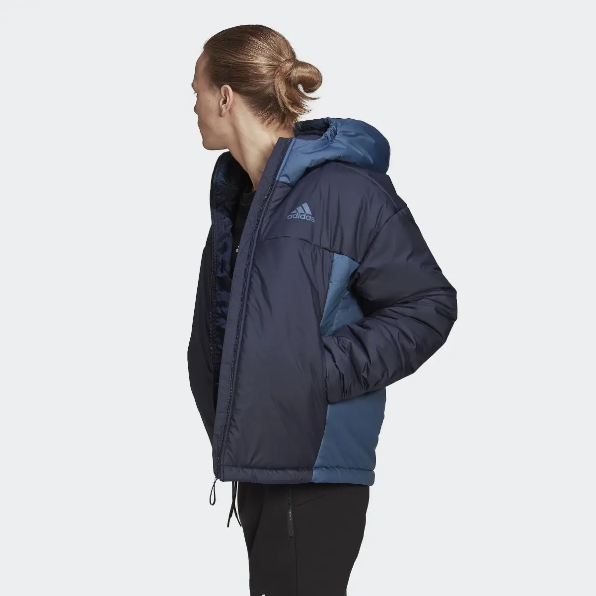Adidas BSC 3-Stripes Puffy Hooded Jacket. 3