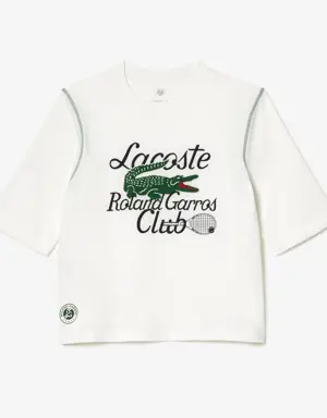 T-shirt femme Lacoste Sport Édition Roland Garros en jersey épais