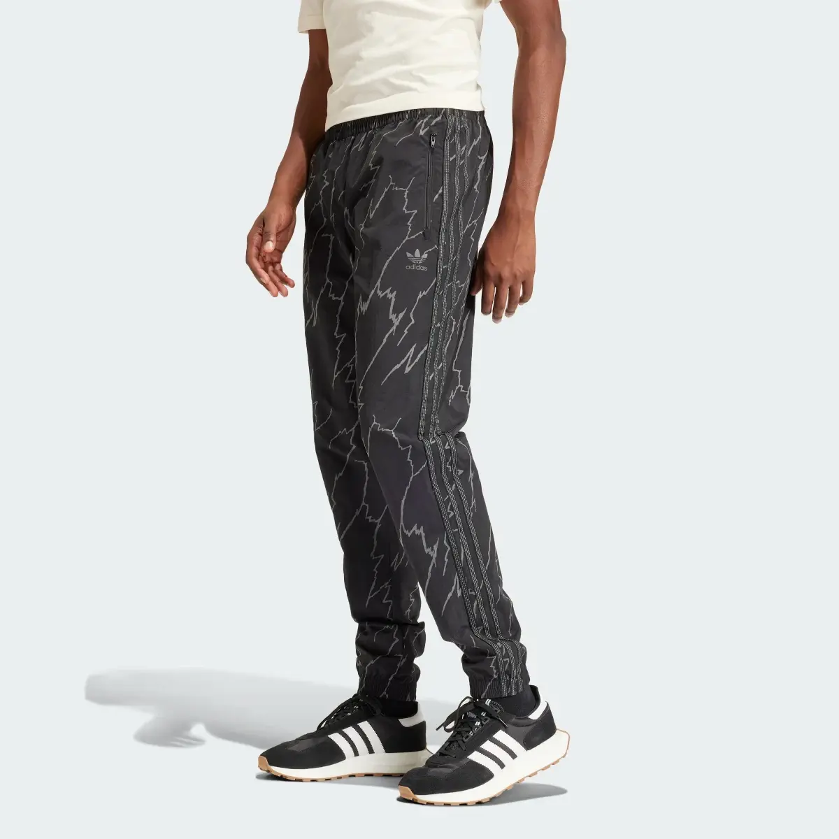 Adidas Allover Print SST Track Tracksuit Bottoms. 2