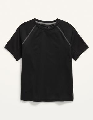 Go-Dry Short-Sleeve Mesh T-Shirt For Boys black