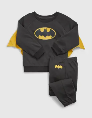 babyGap &#124 DC™ 100% Recycled Cape PJ Set black