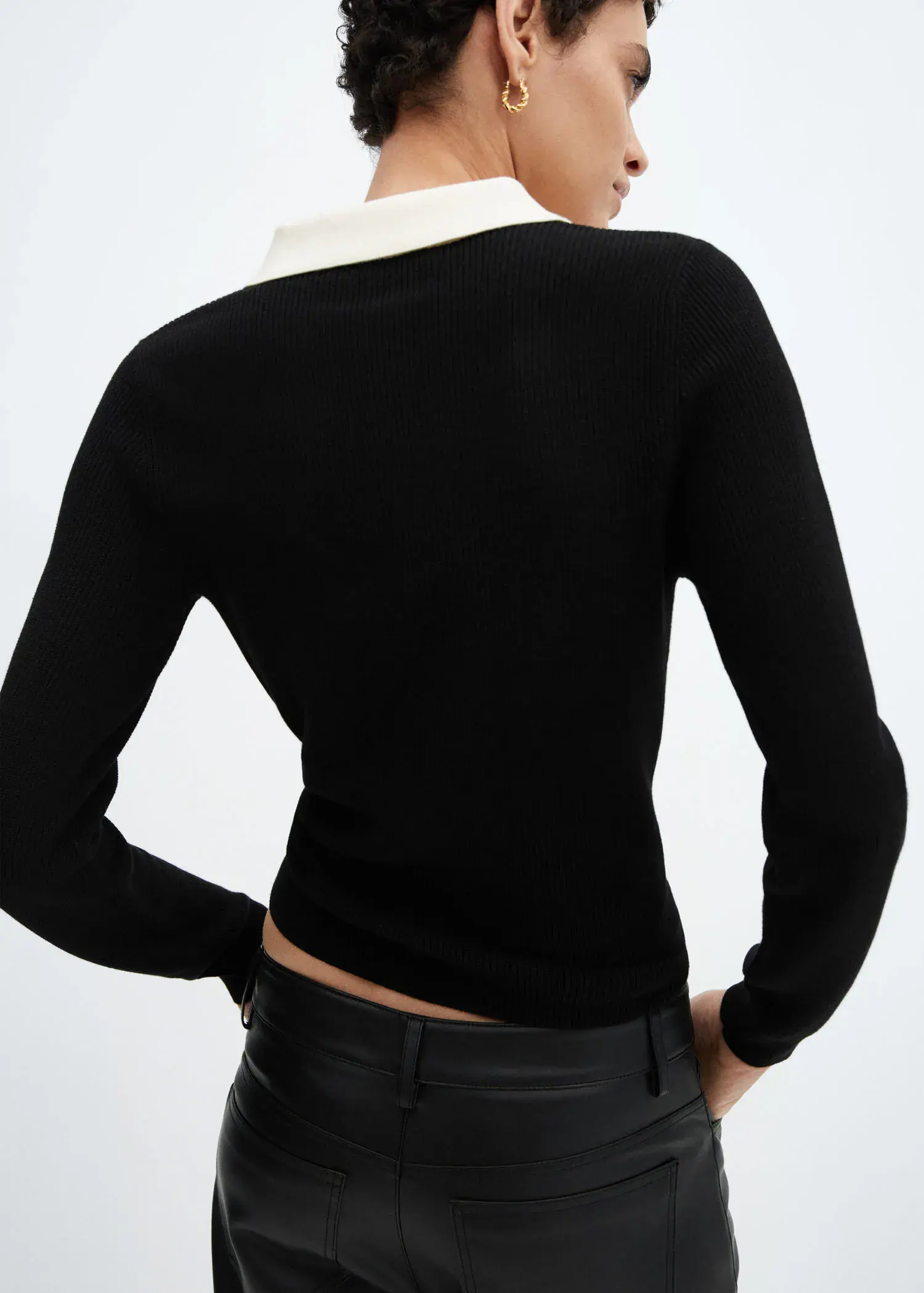 Mango Knitted polo neck sweater. 3