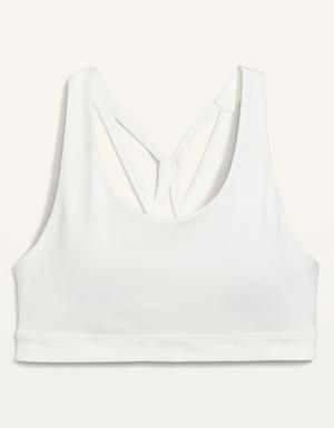 Old Navy Medium-Support PowerPress Strappy Sports Bra 2X-4X white