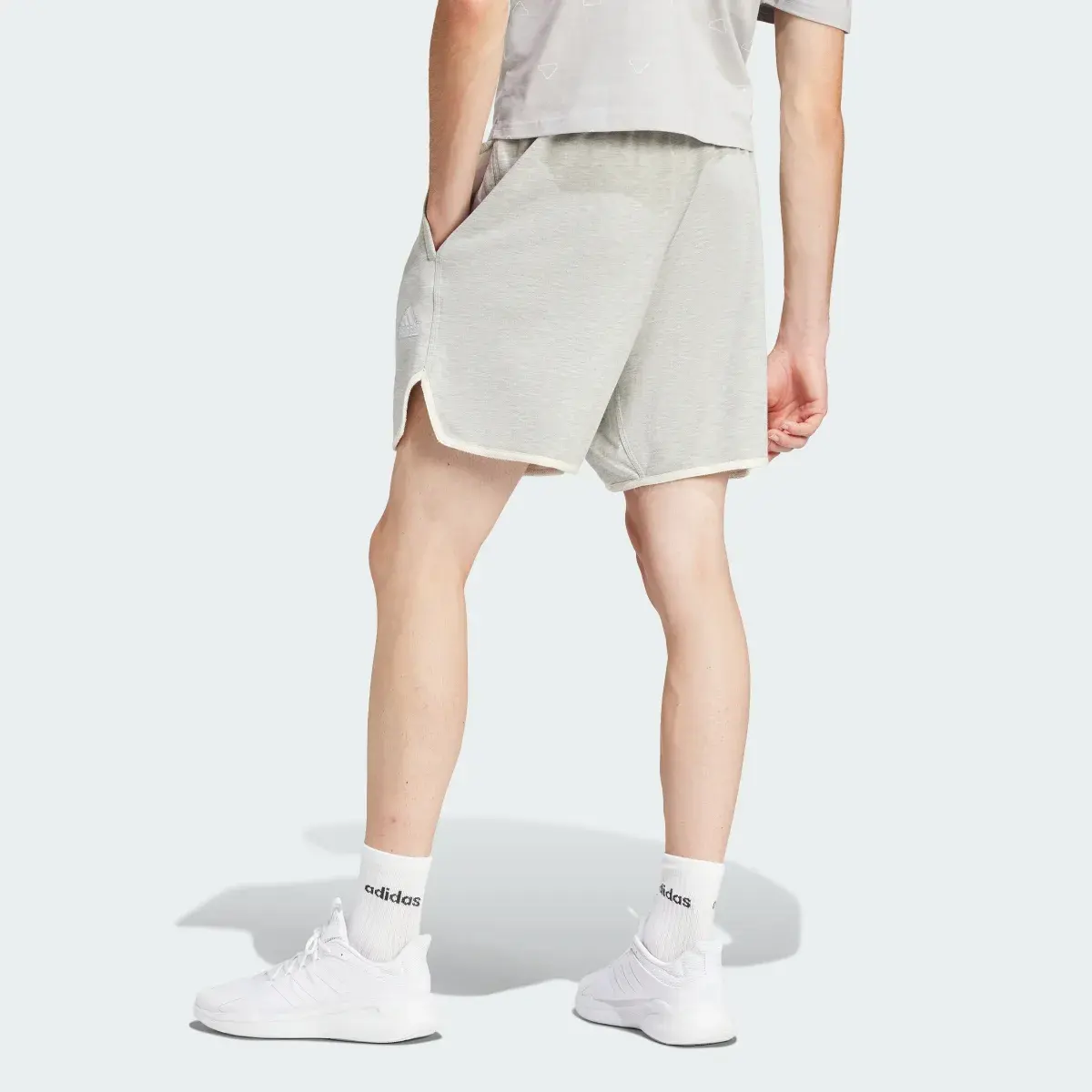 Adidas Lounge French Terry Colored Mélange Shorts. 2