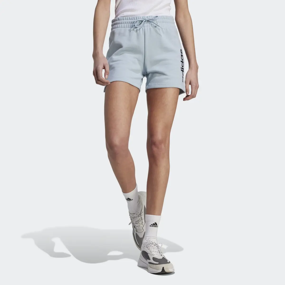 Adidas Essentials Linear French Terry Shorts. 1