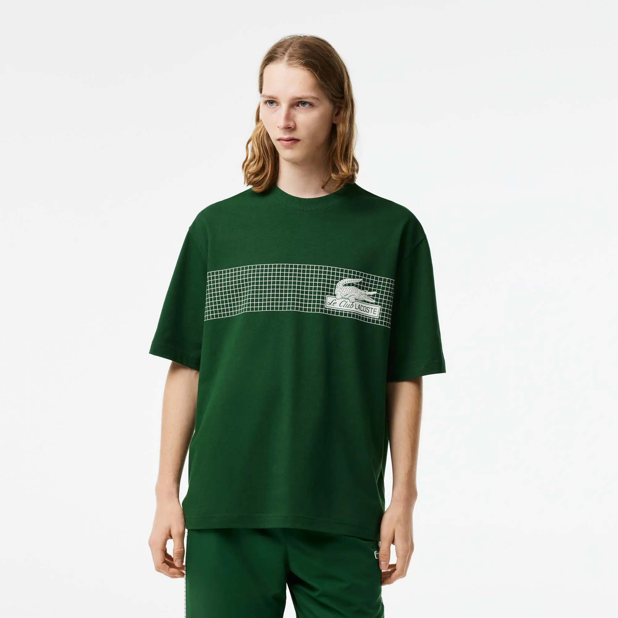 Lacoste T-shirt com estampado de ténis loose fit Lacoste para homem. 1