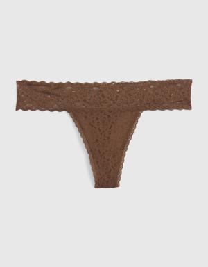 Lace Thong brown