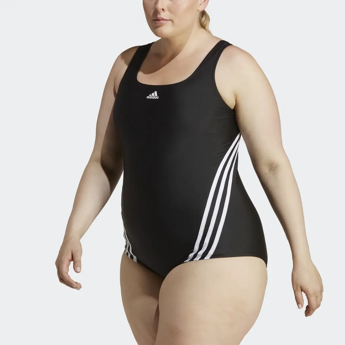 Adidas 3-Streifen Badeanzug – Große Größen. 1