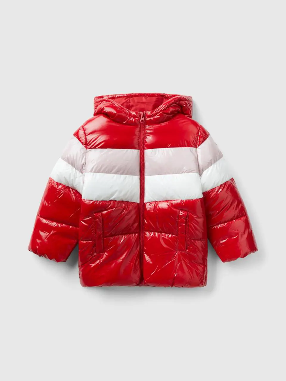 Benetton color block padded jacket. 1