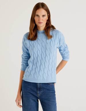 Cable knit sweater