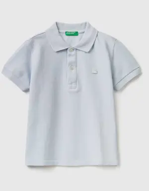 short sleeve polo in organic cotton