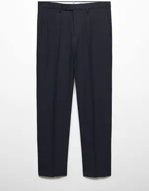 Stretch fabric super slim-fit suit trousers