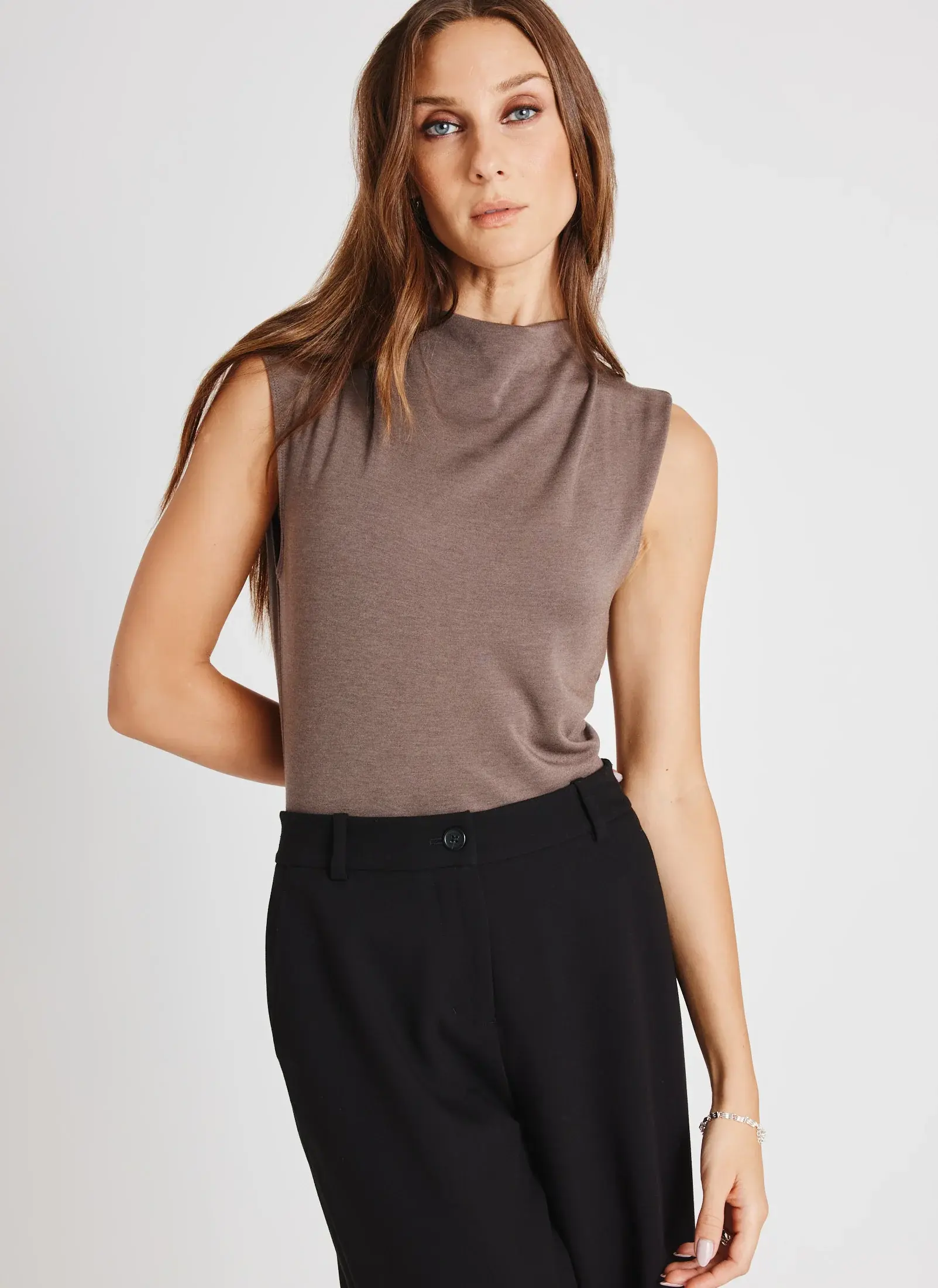 Kit And Ace Belmont Brushed Sleeveless Top. 1
