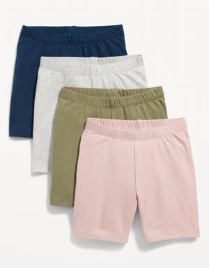 Jersey Biker Shorts 4-Pack for Toddler Girls pink
