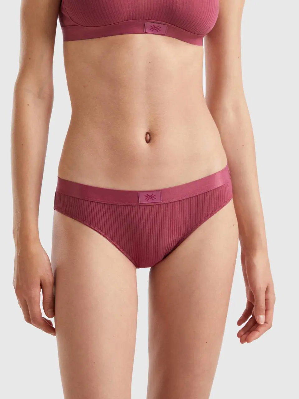 Benetton ribbed low-rise briefs. 1