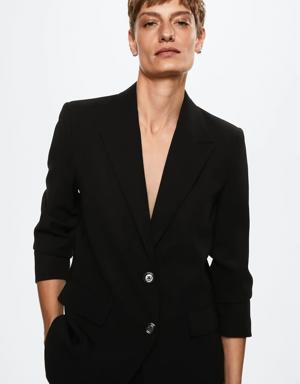 Suit jacket with buttons