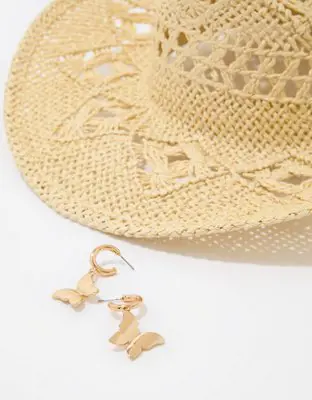 American Eagle O Gold Butterfly Earrings. 2 American Eagle O Gold Butterfly Earrings. 2