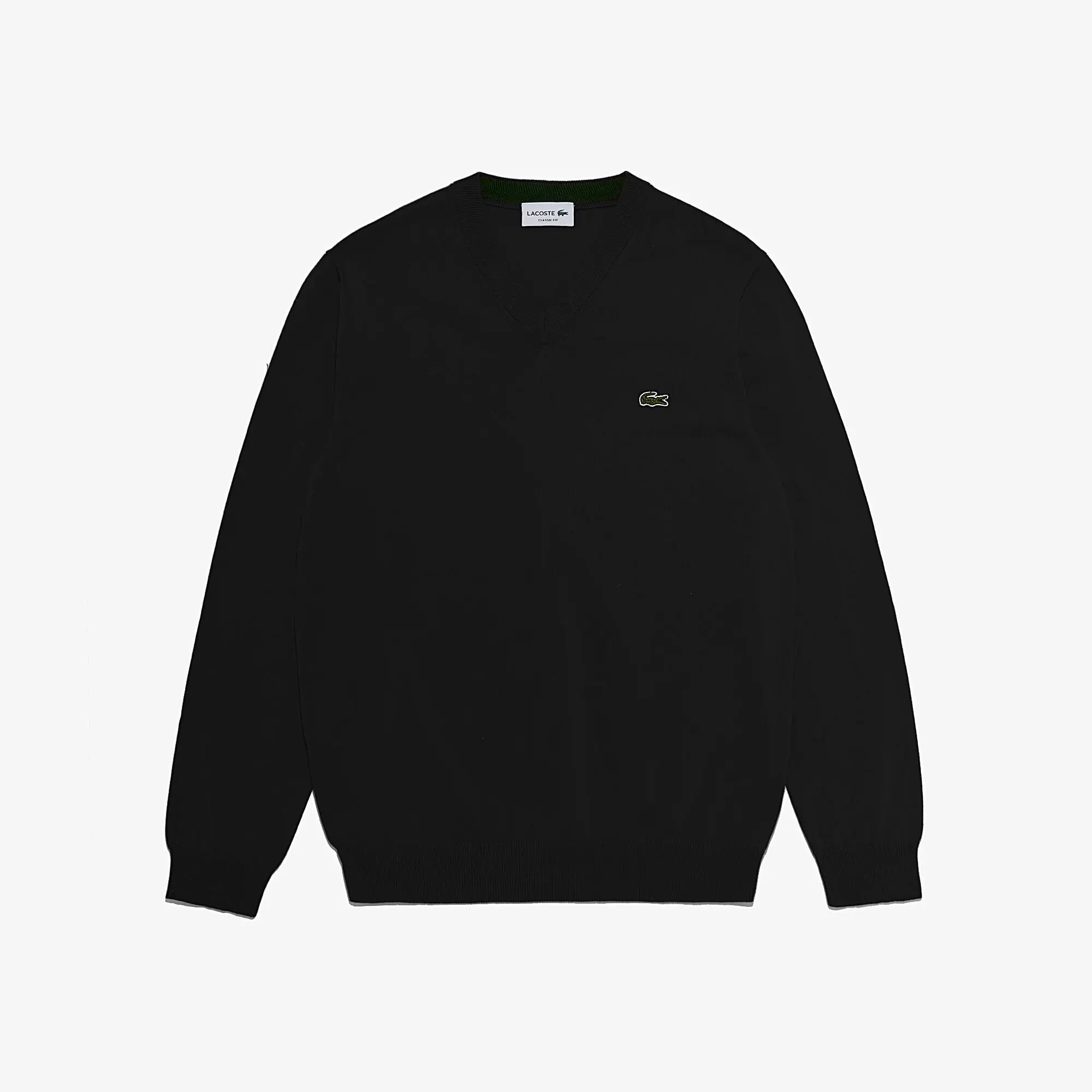 Lacoste Sweater de algodão com gola em bico para homem. 2